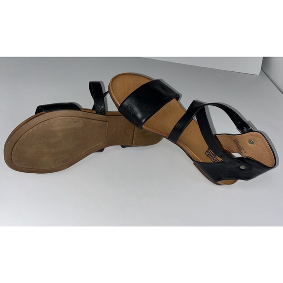 Miz Mooz New York City Aster Flat Sandal Black Women’s Size 7.5 Leather Strap - Picture 8 of 8